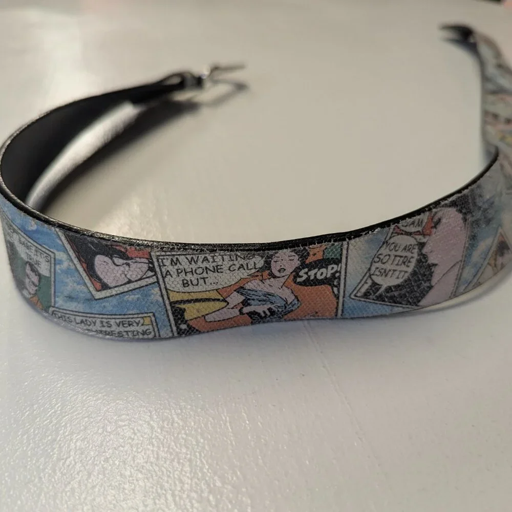 WCM New York Genuine Leather Size Medium Comic Strip Belt